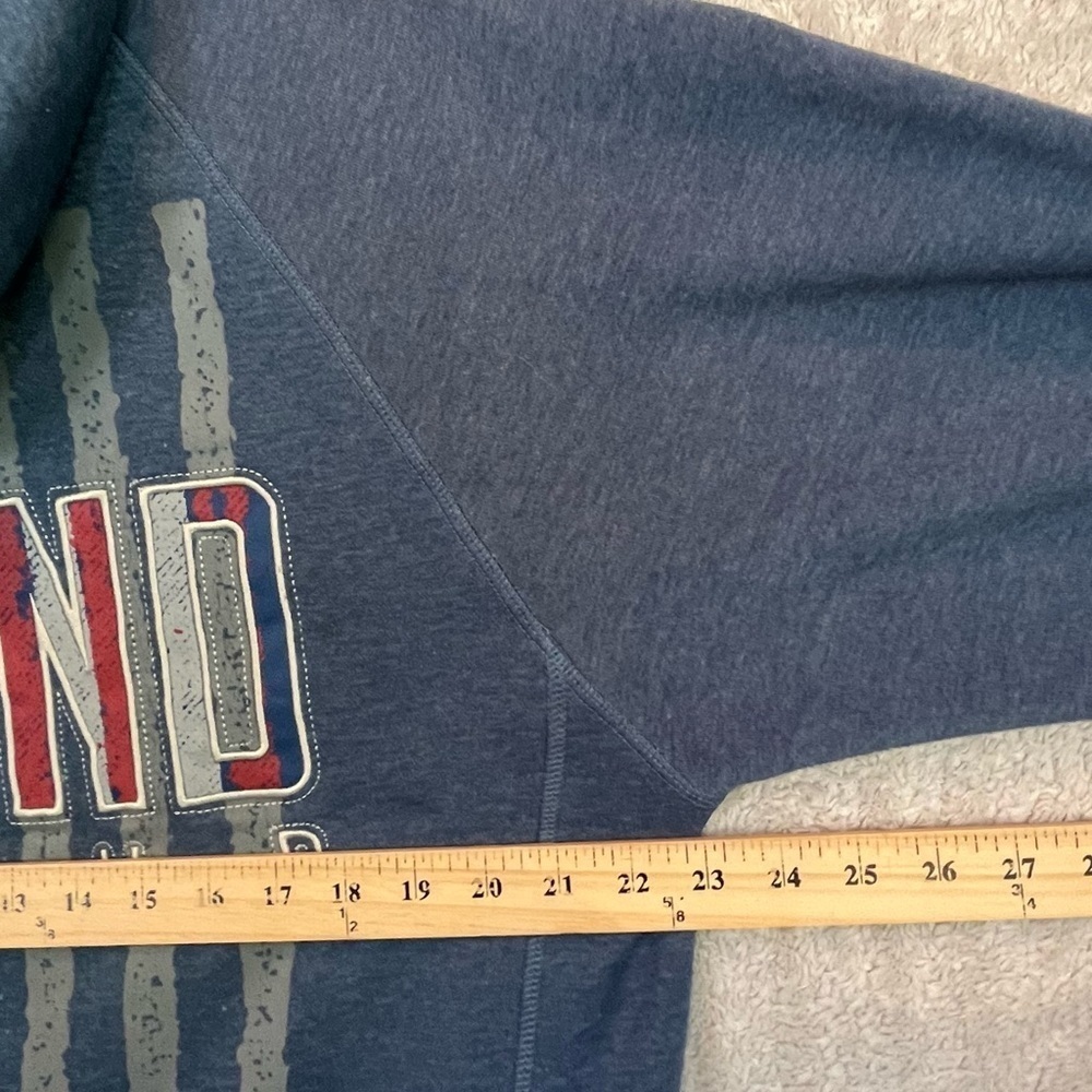 Buck Wear Blue Sweatshirt Hoodie Sz L STAND PROUD USA Flag - Picture 12 of 14